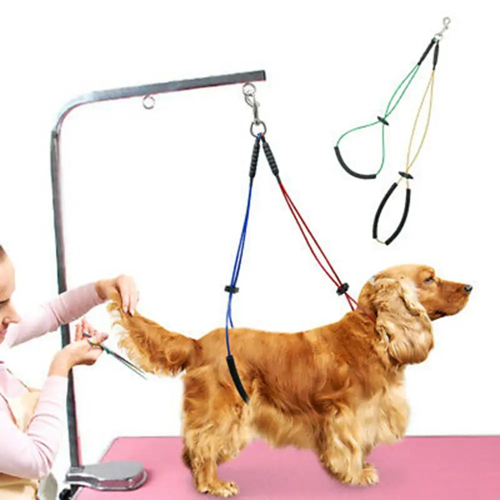 No-Sit Haunch Holder Dog Cat Beauty Table Tether Pet Grooming Noose Stainless Steel Wire Rope Restraint Noose For Grooming Table