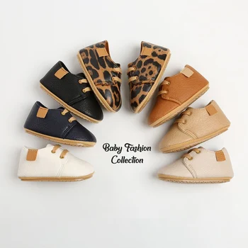 Luxury Soft Leather Baby Moccasins Shoes Newborn Rubber Sole First Walkers Boys Toddler Shoes Infant Girls Anti-slip Prewalkers 1