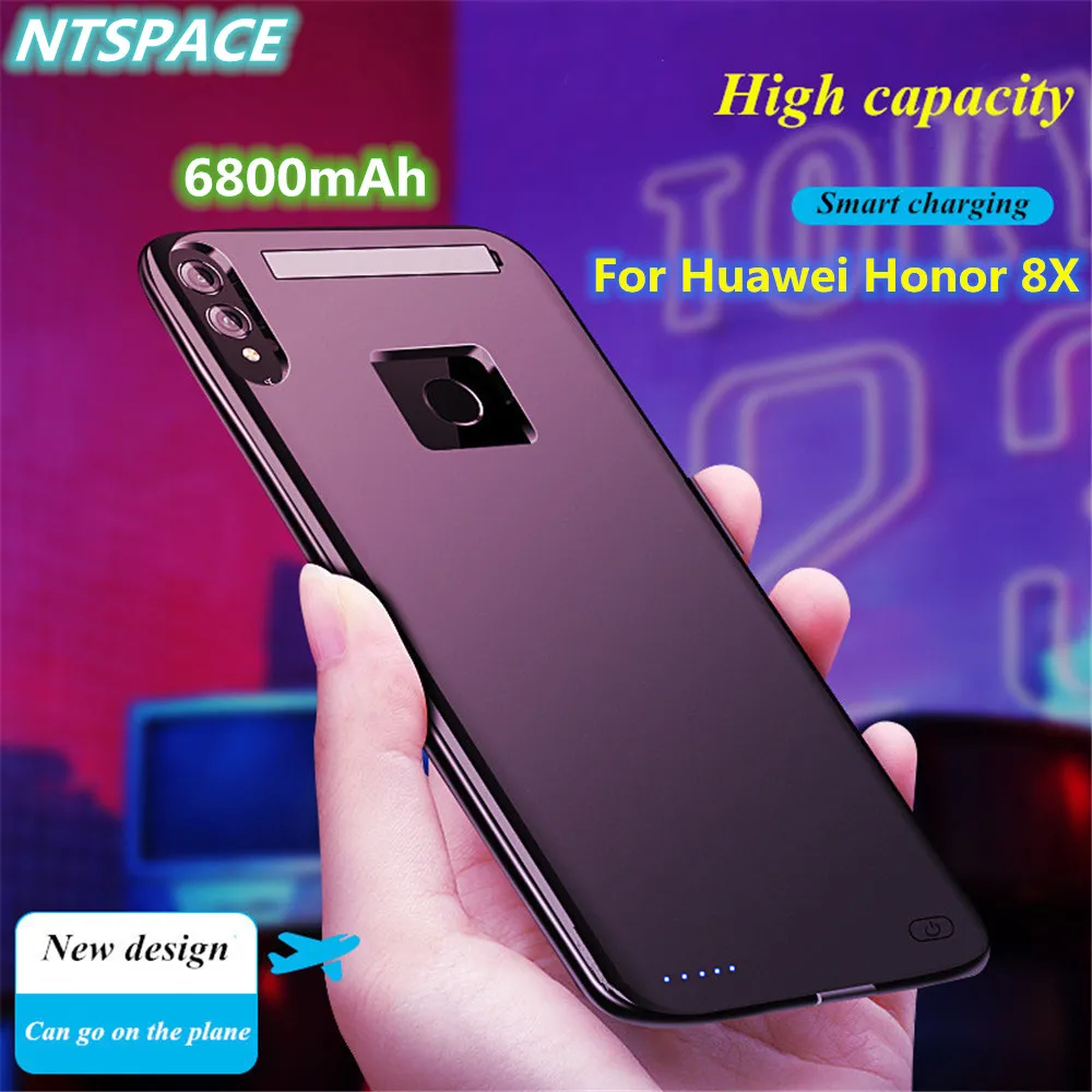 

6800mAh Extended Phone Battery Power Case For Honor 8X Backup Battery Charger Cover For Huawei Honor 8X Portable Power Bank Case