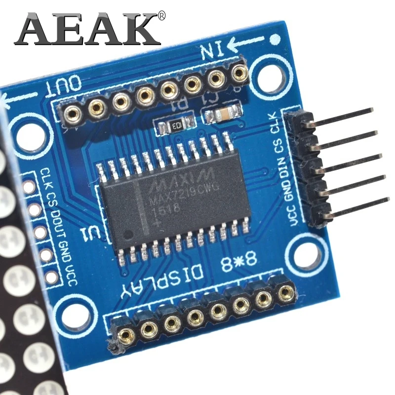 AEAK MAX7219 матричный модуль для Arduino микроконтроллер 4 в одном дисплее с 5P линии