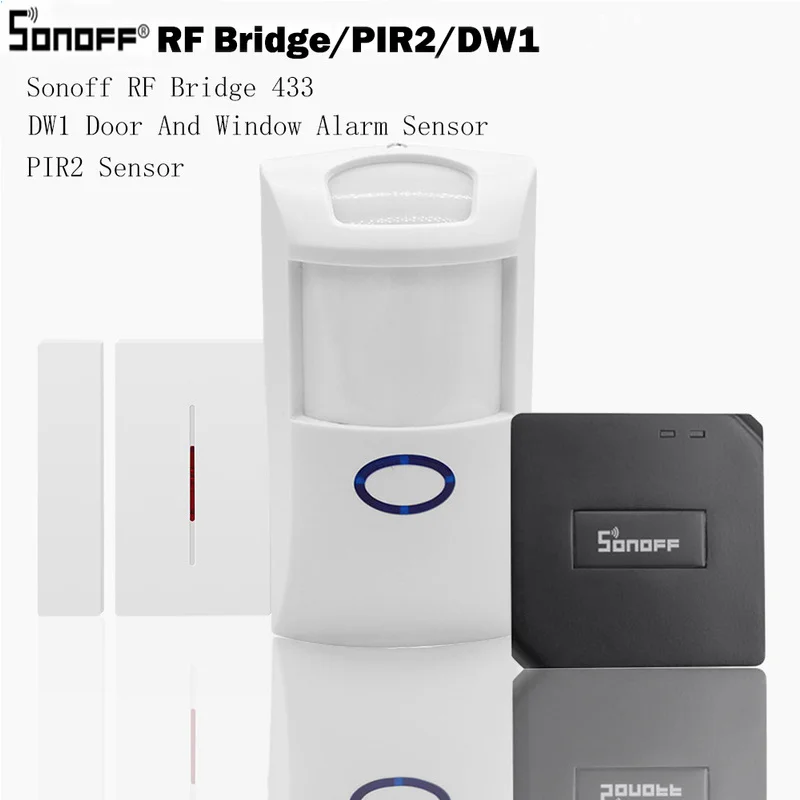 Sonoff RF Bridge 433 МГц Wifi беспроводной преобразователь сигнала PIR 2 датчика/DW1 датчик