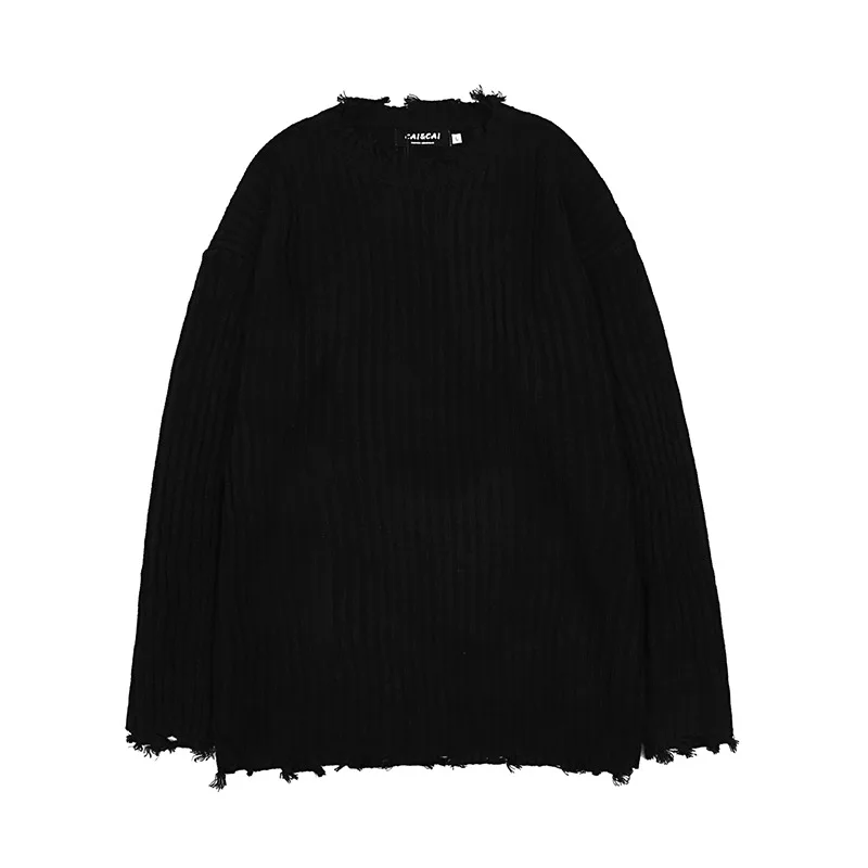 

2020 Men's O-neck 95%cotton Pullover Autumn Winter Warm Solid Soft Spacious Hole Clothing Knitted Casual Male Sweater