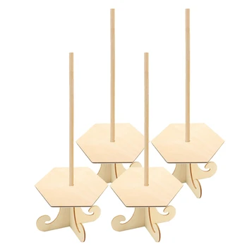 

4Pcs Wooden Donuts Display Wall Holds Candy Sweet Cart Rustic Wedding Birthday Decor Baby Shower Supplies Bracket