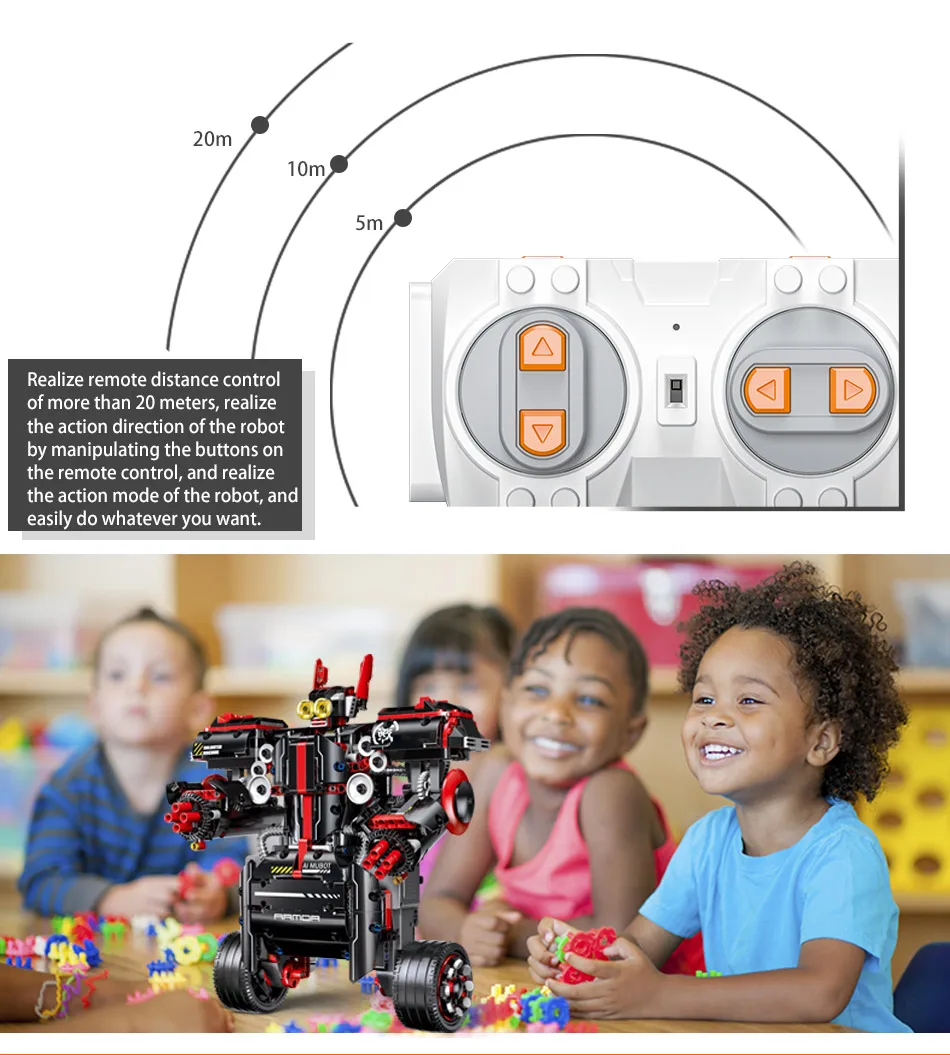 806 шт новая техника приложение управление Голосовое управление блоки роботов совместимые RC робот модель строительные блоки кирпичи игрушки для детей