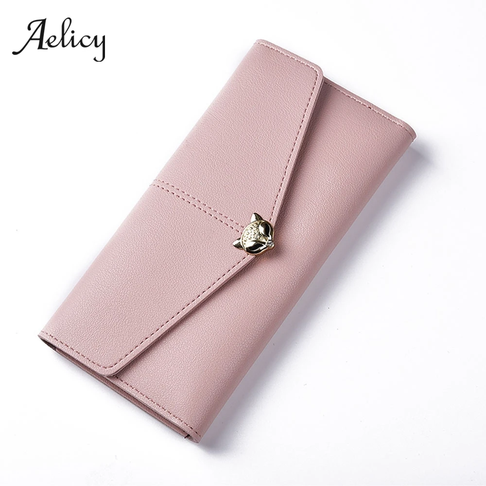 

Aelicy Womens Wallets and Purses Casual PU Leather Long Wallet Hasp Phone Bag Money Coin Pocket Card Holder Female Wallets Purse