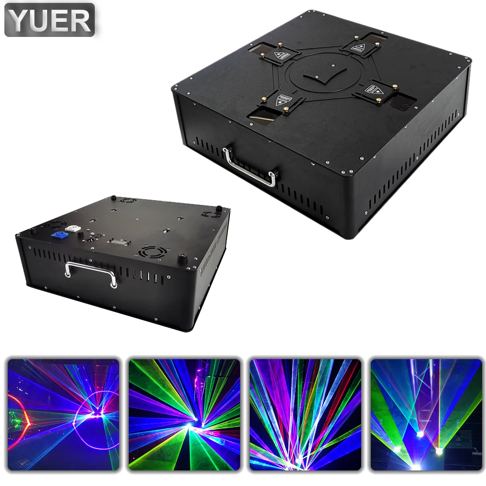 12W 4 Heads RGB Animation Scanning Effect Laser Light Laser Projector DMX512 Music Control DJ Disco Stage Party Indoor Prom Bar