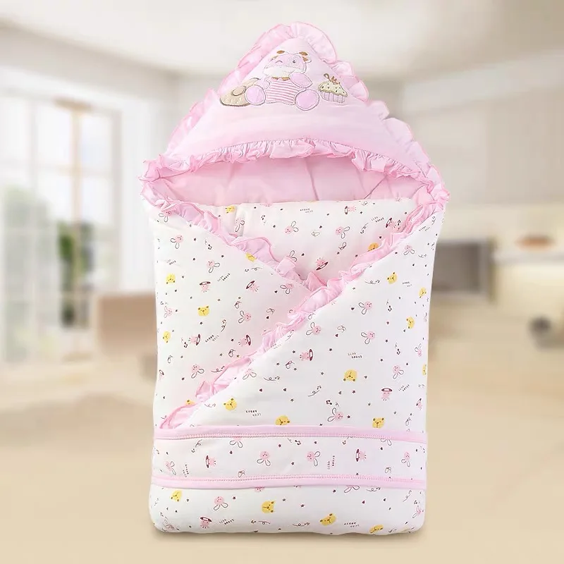 

Newborn Baby Blankets Anti-kick Baby Sleeping Bag Cotton Baby Envelope Blankets Cartoon Newborn Swaddle Blanket Wrap Bed Quilt