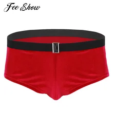 Горячее мужское мягкое бархатное сексуальное нижнее белье Низкая посадка мужские трусики нижнее белье Рождественский модный костюм для косплея эластичный пояс мини шорты