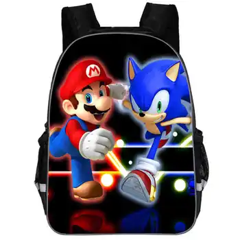 

11-16inch Mochila School Kids Backpack Super Mario Bag 3D Printing Children School Bags Boys Teenagers Backpack Support Customze