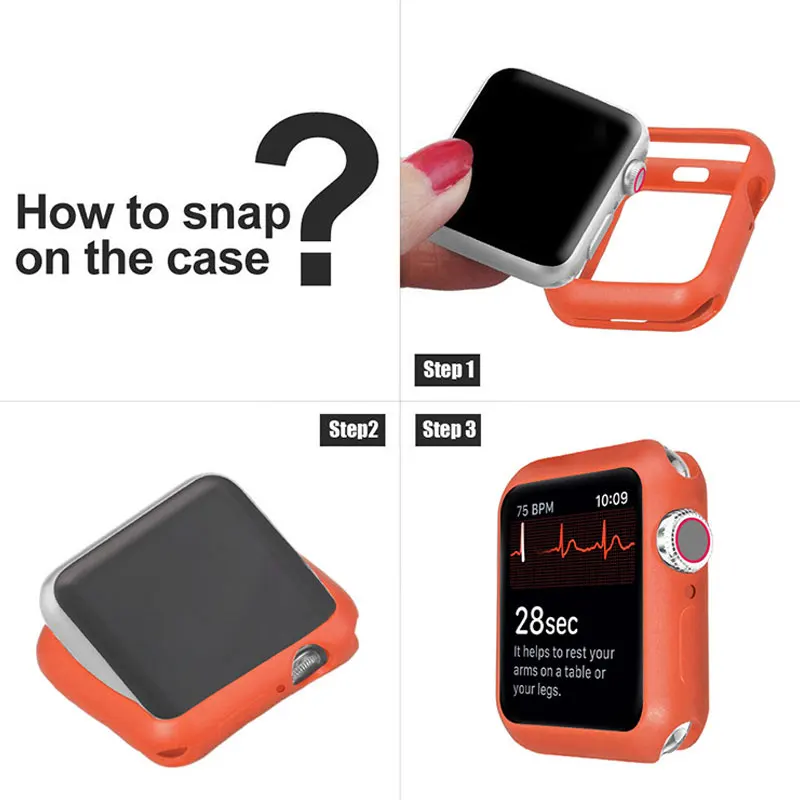 Мягкий чехол для часов из ТПУ для Apple Watch 5, 4, 3, 2, 1, чехол для часов Iwatch 44 мм, 42 мм, 40 мм, 38 мм, чехол для часов с полной защитой