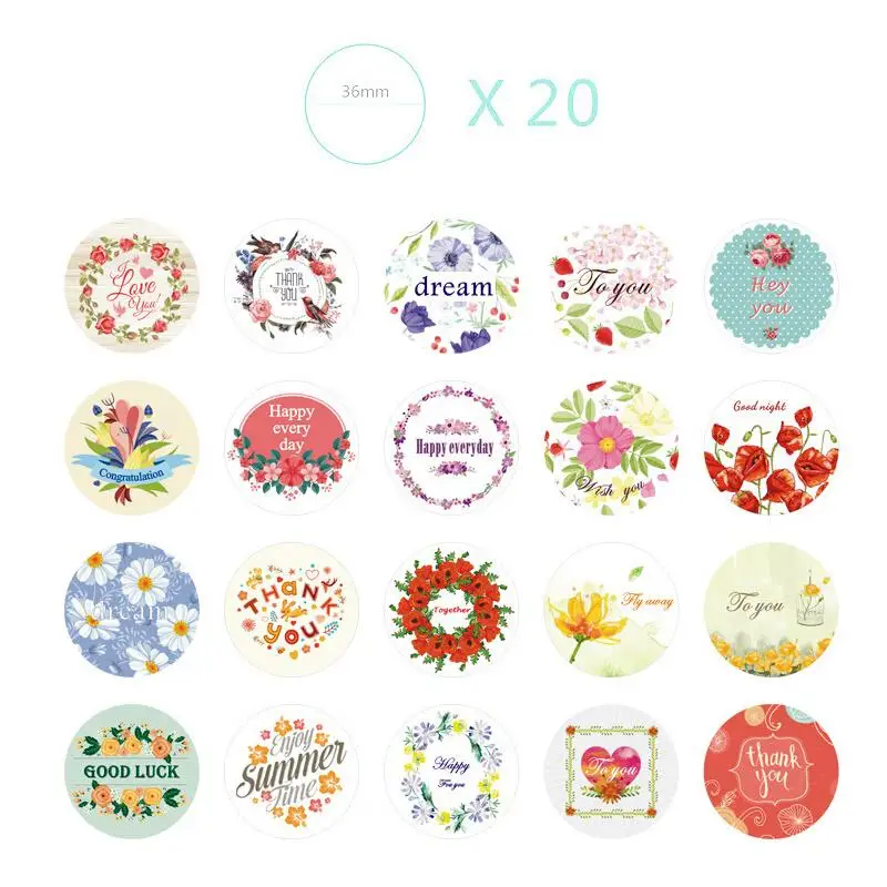 

38 Pcs stickers/bag DIY Flower Pattern Paper Sticker Girl Romantic Love Memo Pad Decor Statonery Diary Decoration Scrapbooking