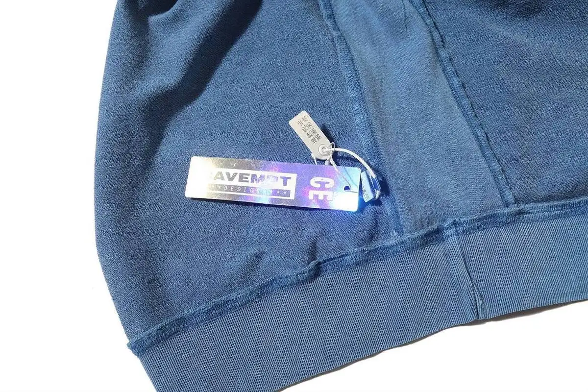 19ss толстовки с капюшоном, 1:1, лучшее качество, сплит соединение, crewneck, синие модные толстовки для мужчин и женщин, натуральный Повседневный пуловер