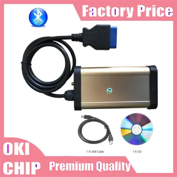 

2020 New Gold shape with OKI CHIP bluetooth vd ds150e cdp for vdijk autocoms pro obd2 obd cars&trucks diagnostic tool scanner