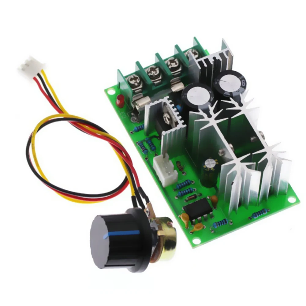 DC 10 60V 0 до 20A двигатель постоянного тока Скорость регулятор 25 кГц Макс 1200 Вт