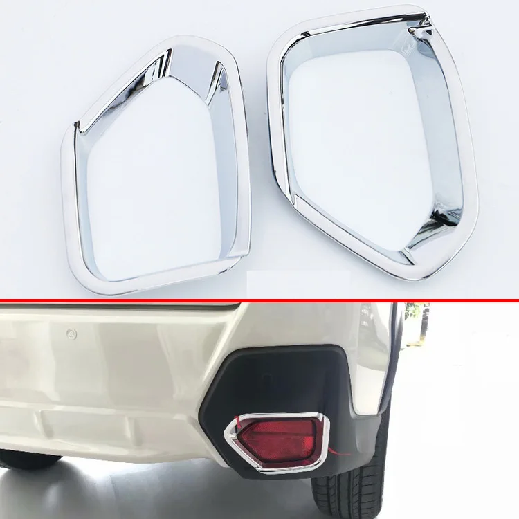 

For Subaru XV 2018 2019 ABS Chrome Rear Reflector Fog Light Lamp Cover Trim Bezel Frame Styling Garnish