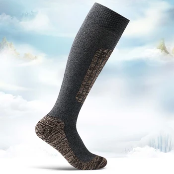 

1pair Men Women Thick Skiing Socks Outdoor Hiking Non Slip Soft Winter Sport Long Warm Comfortable Sports Mountaineering Skating