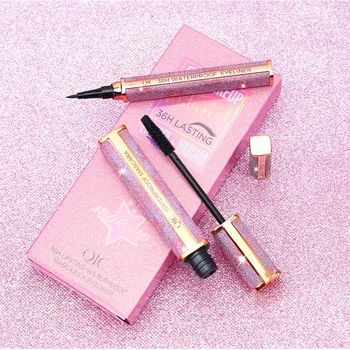 

QIC Black Liquid Eyeliner Set Waterproof Thick Lengthening Eye Lashes Eyes Marker Pen Professional Makeup Beauty Tools