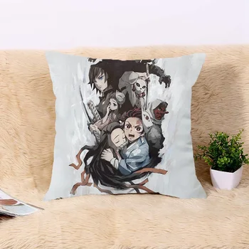

Demon Slayer: Kimetsu no Yaiba Kamado Tanjirou Nezuko Pillowcase Pillow Cushion Case Cover Home/bed/sofa/car Decor Cosplay Gifts