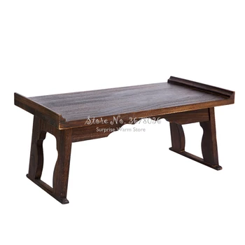 

Wooden Folding Table Chinese Low Tea Table Small wooden Living Room Side Table For Tea Coffee Antique Gongfu Tea Table 3 Size