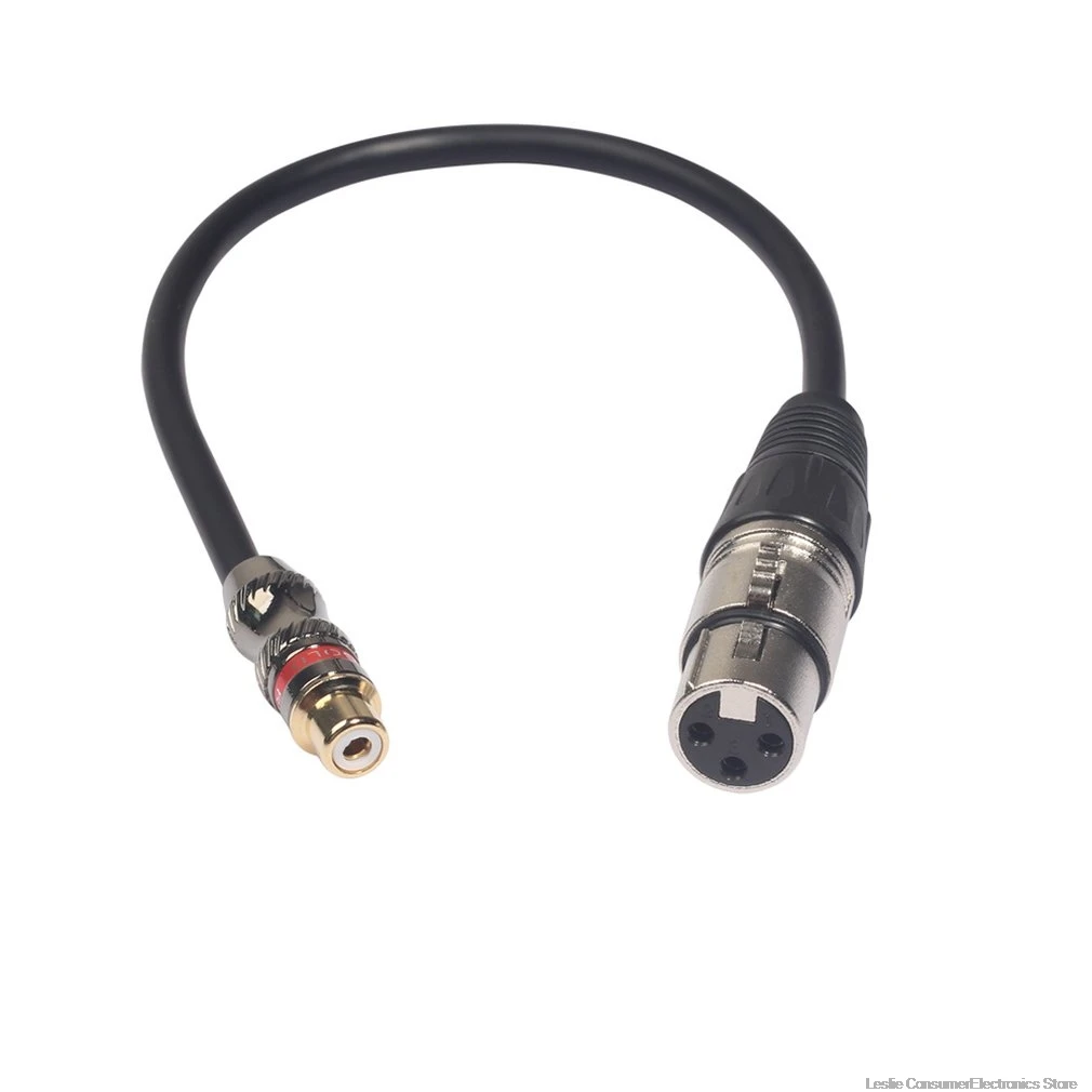 Высококачественный RCA Женский пара Xlr 3Pin женский сплиттер аудио адаптер разъем Женский Поворотная карта Famele аудио кабель