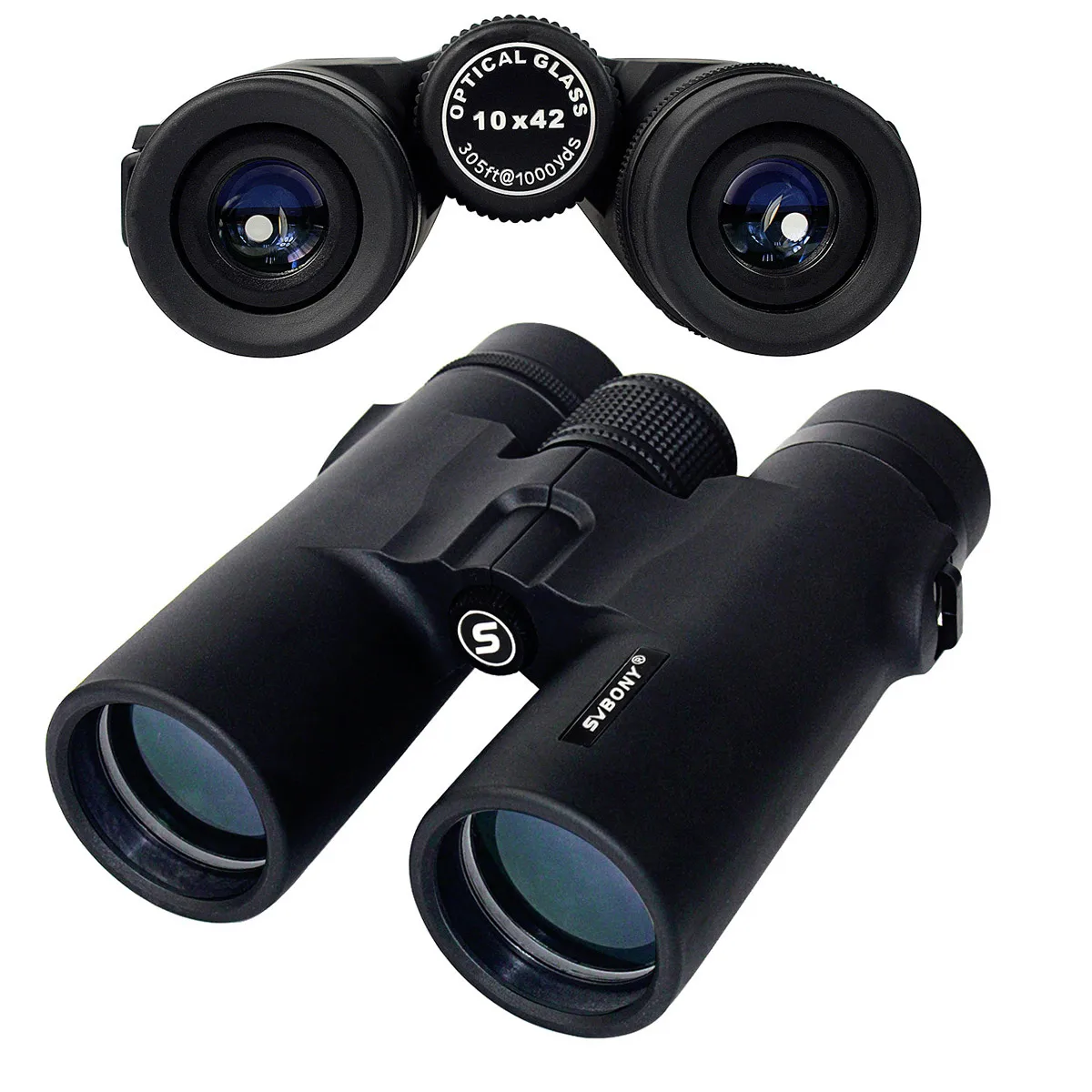SVBONY 10x42 Крыша Призма Открытый Мульти бинокли с покрытием черный