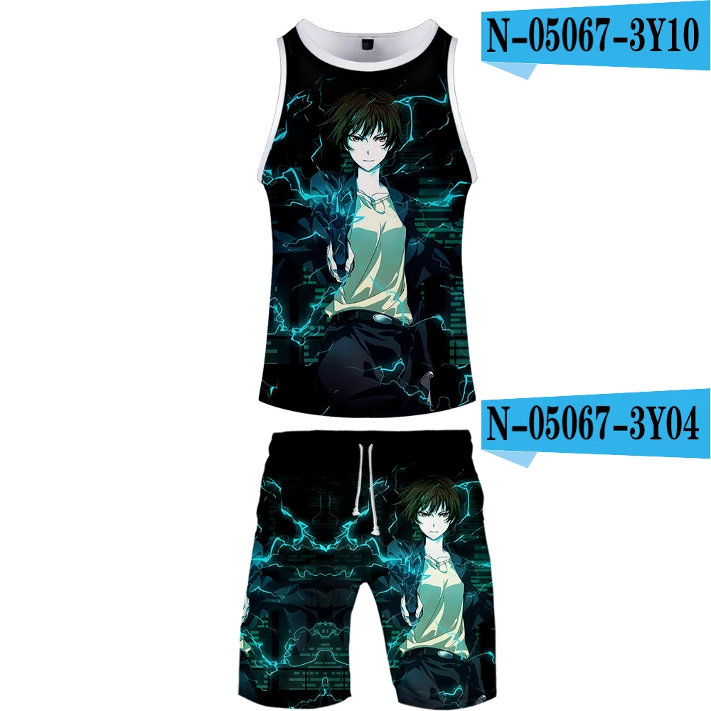 Psycho-Pass комплект из двух предметов майка и шорты Harajuku мужская майка уличная Psycho-Pass баскетбол без рукавов уличная - Цвет: F