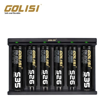 

Golisi Needle 1/2/4/6 LED Indi USB Port Smart Lite Battery Charger For Li-ion Battery 2Slots