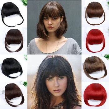 

XUANGUANG Fake Fringe Clip In Bangs Hair Extensions With High Temperature Synthetic Fiber Bangs Wig