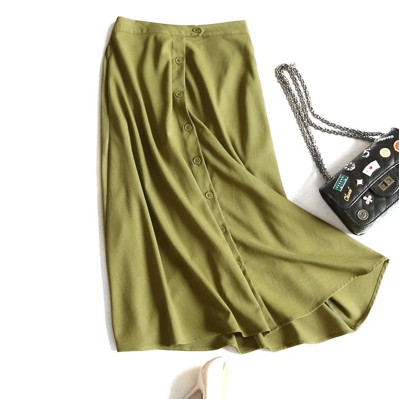 Elegant Japanese Style Natural Cotton Linen Skirt Dress Women's Autumn Clothing A- line Skirt Boutique WOMEN'S Dress Batch