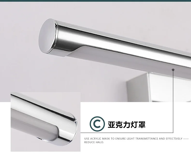Ju sheng Manufacturers Stainless Steel Mirror Front Lamp LED Bathroom Lamps Modern Minimalist Mirrored Bathroom Cabinet jing zi