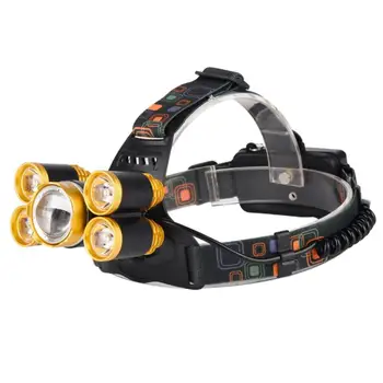 

5XT6 LED 80000LM Headlamp Rechargeable USB Zoomable Hiking Torch Light Camping Light Torch Light USB Charge Head Light