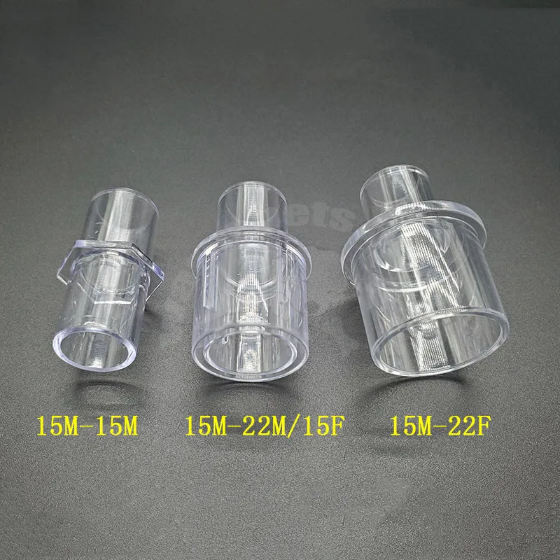 Conector de tubo de anestesia, circuito de respiración, Conector recto corrugado de 15mm a 22mm, equipo veterinario