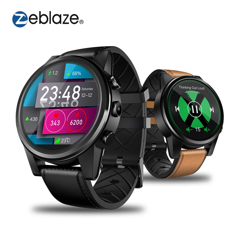 Смарт часы Zeblaze Thor 4 PRO 4G LTE Android 7.1.1 четырехъядерный процессор 1 ГБ/16 ГБ камера 5 Мп