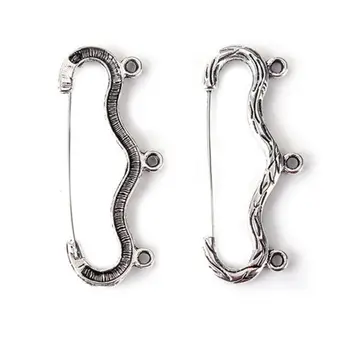 

10pcs/lot Vintage Bow And Arrow Shaped Safety Pins Brooches Wholesale Jewelry Findings Clothes Bag Hat Accessory DIY Decoration