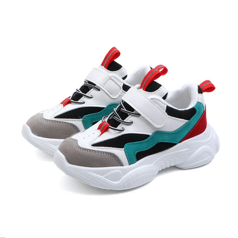 

2019 New Spring Kids Shoes Mesh Color Matching Children's Tennis Breathable Sport Shoes Fashion Footwear Girls Boys Sneakers
