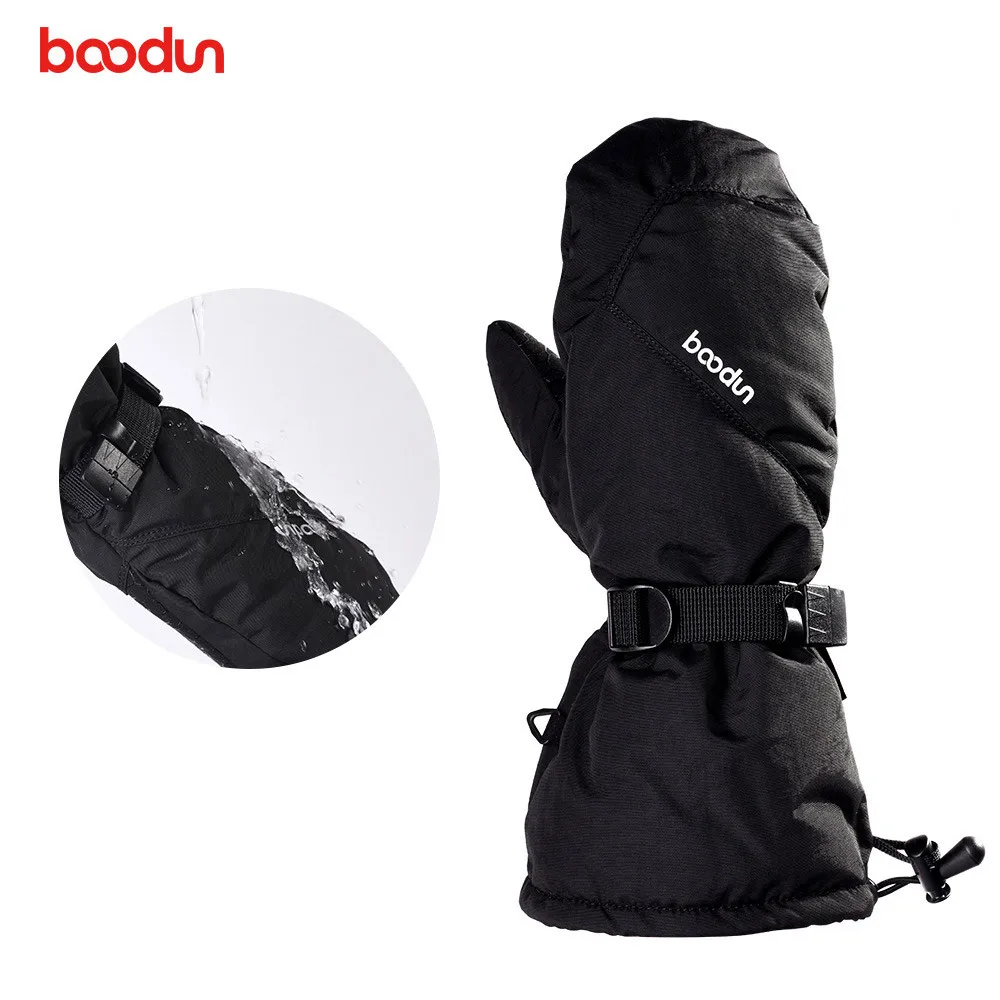Boodun Winter Cycling Warm Gloves Men Adult Outdoor Snowboarding Sports Waterproof Non-Slip Bicycle Riding Skiing Gloves