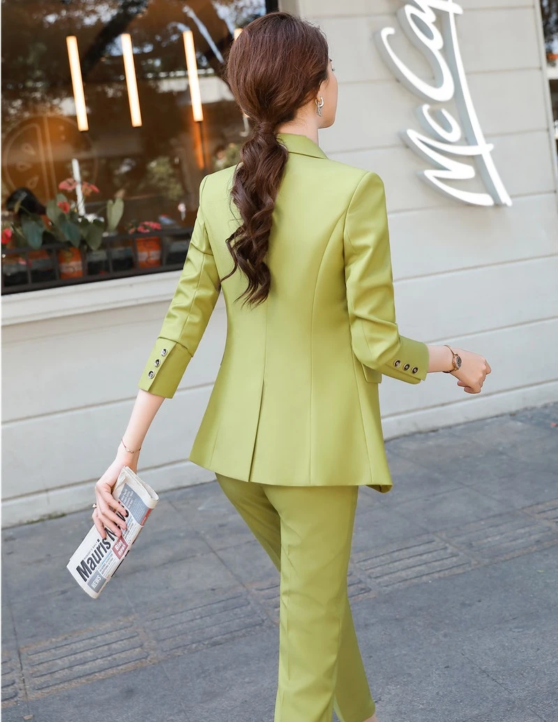 Formal Uniform Designs Pantsuits with Pants and Jackets Coat Ladies Office  Professional OL Autumn Winter Blazers Pantsuits