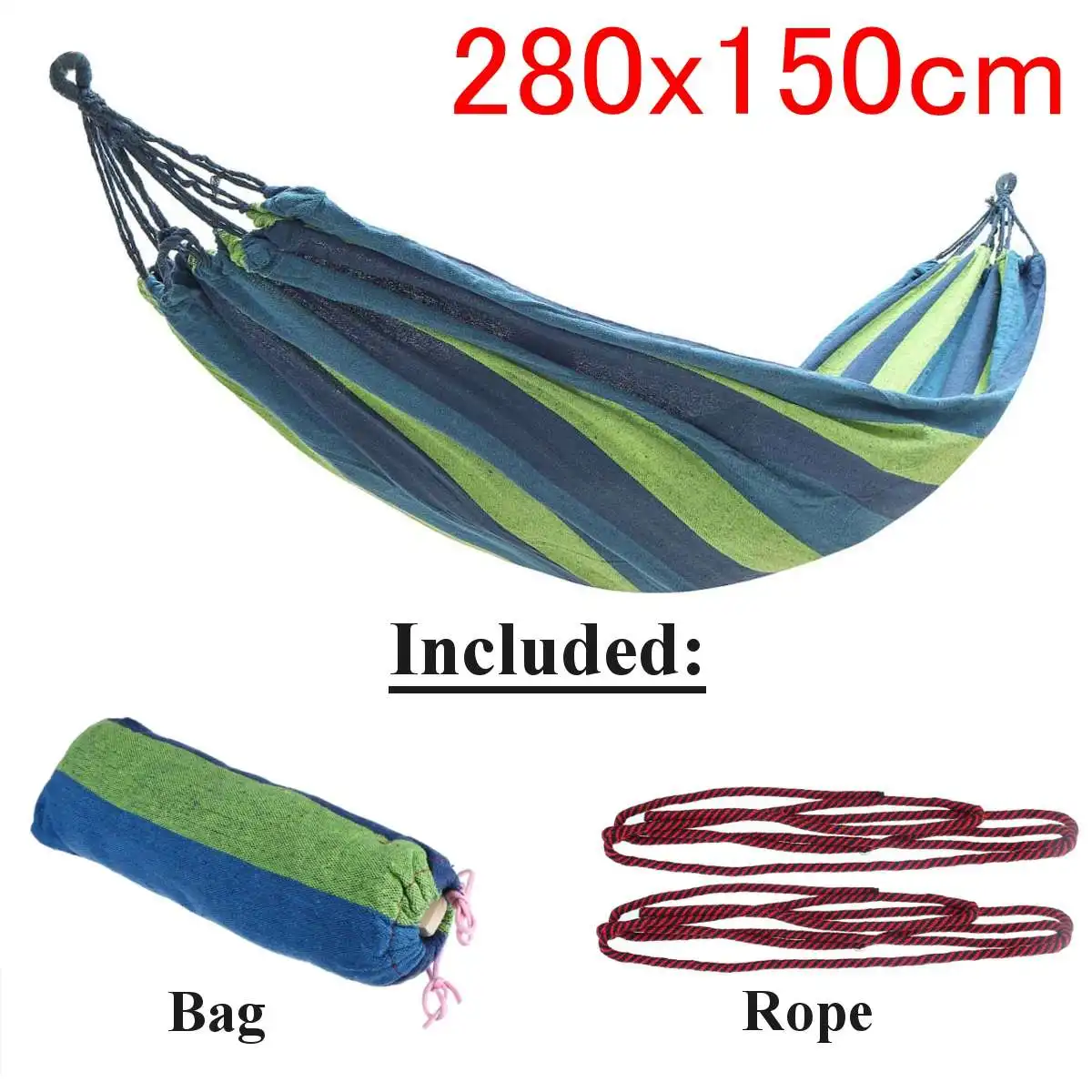 Portable Camping Hammock Matching Hammock Anti-rollover Swing Double Single Hanging Bed Hunting Outdoor Household Hammock 