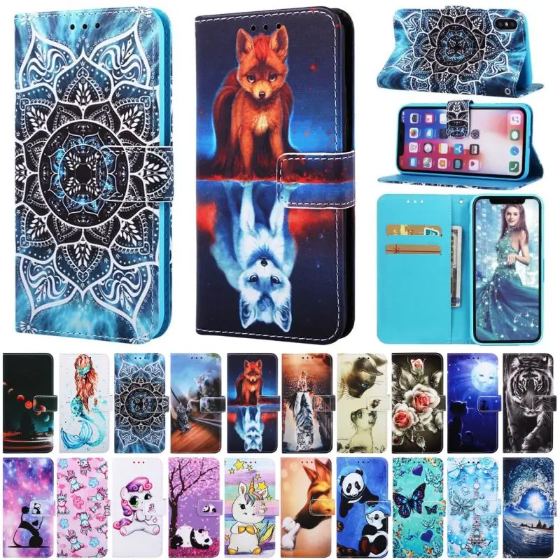 Чехол для телефона Funda Apple iPhone SE 2020 X XS XR 11 Pro Max 5 5S 6 6S 7 8 Plus кожаный кошелек