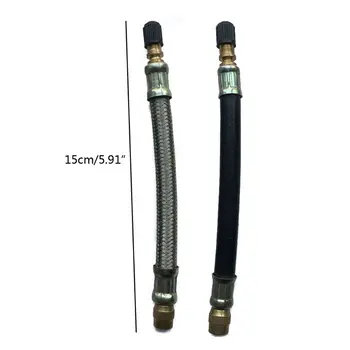 

150mm Braided Flexible Hose Car Wheels Tyre Valve Stems Extensions Tube Adapter E7CA