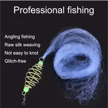 

1Pcs Multi Size Fishing Net Trap Mesh Luminous Netting Fishnet Tackle Design Copper Spring Shoal Cast Nets For Fishing Traps