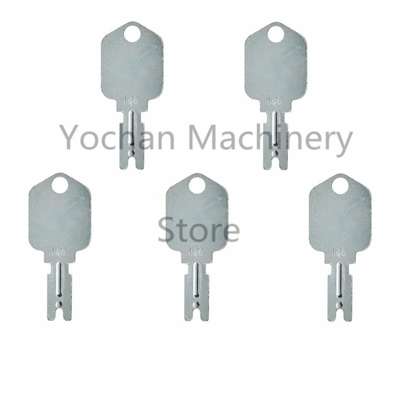 5 Pcs 166 186304 Forklift Key For Pollak Clark Yale Hyster For Komatsu