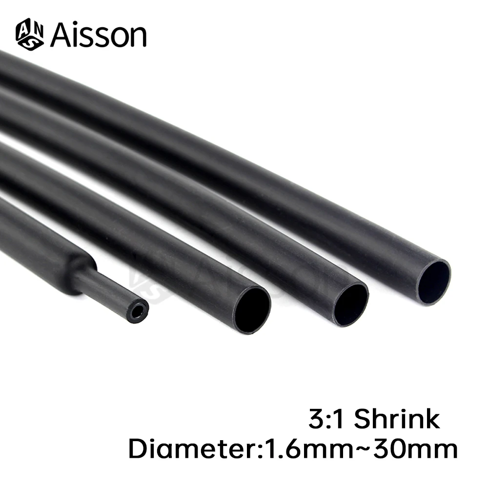 1M Length 3:1 Heat Shrink Tube Double Wall Glue Tube Diameter 1.6-30mm Cable Adhesive Lined Sleeve Wrap For heat shrink tubing,heat shrink tube,cable sleeve,heat shrink cable sleeve,protective sleeve