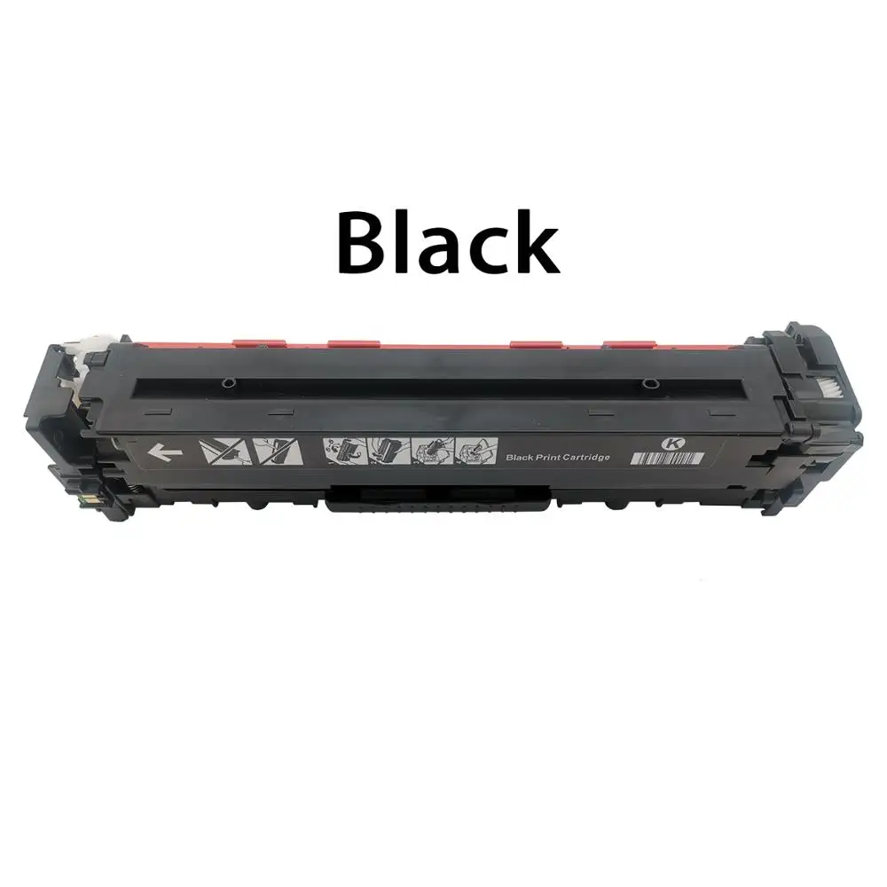 Compatible HP CF540A CF541A CF542A CF543A CF540 toner cartridge for HP Laserjet M254 M254nw M254dw MFP M281fdw M281fdn M280nw - Цвет: BK