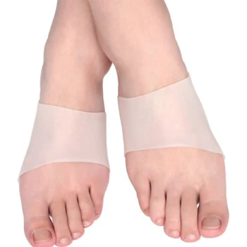 

2pcs Flat Feet Bandage Design Health Care Plantar Fasciitis Massage Soft Insoles Silicone Pain Relief Protection Arch Support