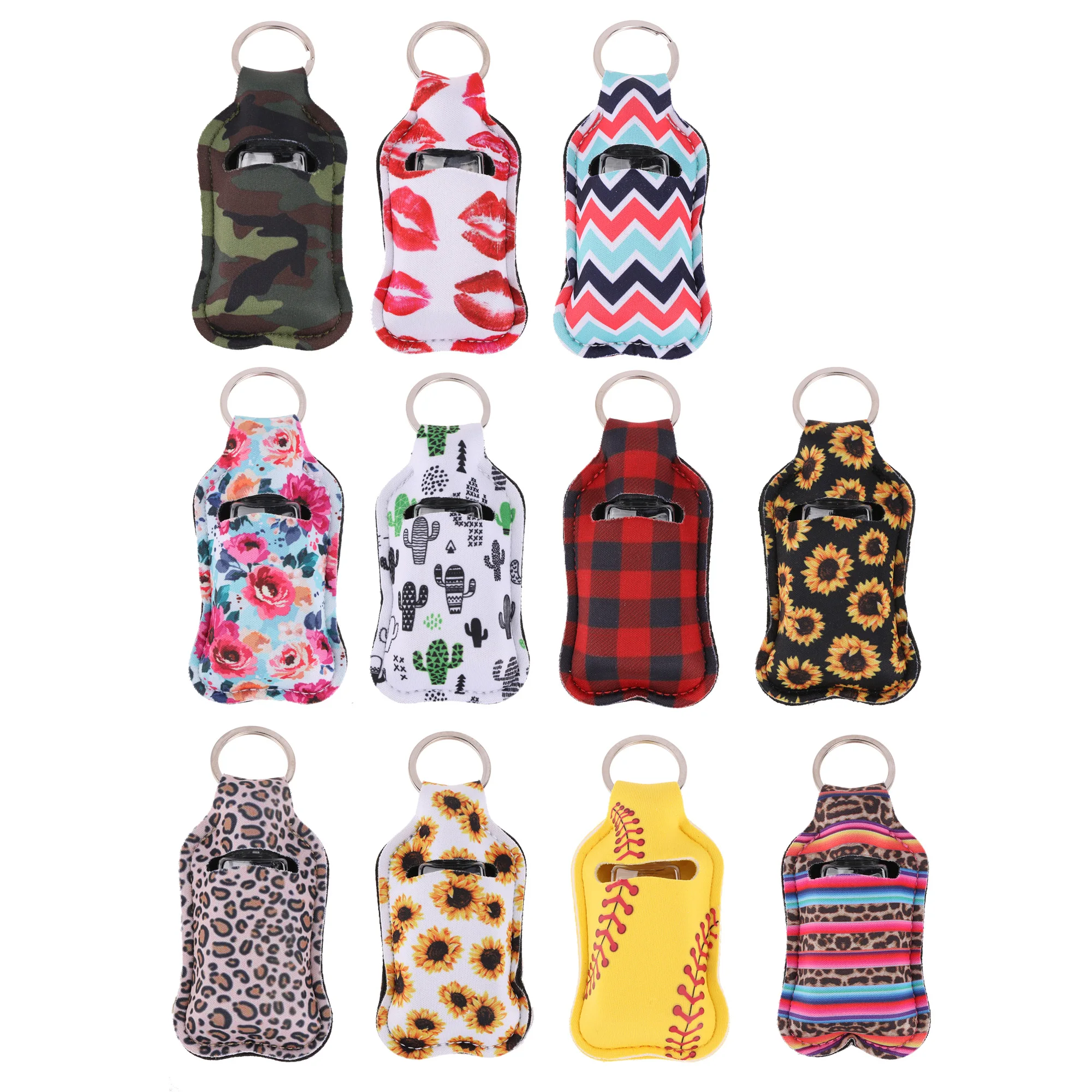 

Hand Sanitizer Keychain Holder Travel Bottle Refillable Containers 30ml Flip Cap Reusable Bottles With Keychain Carrier