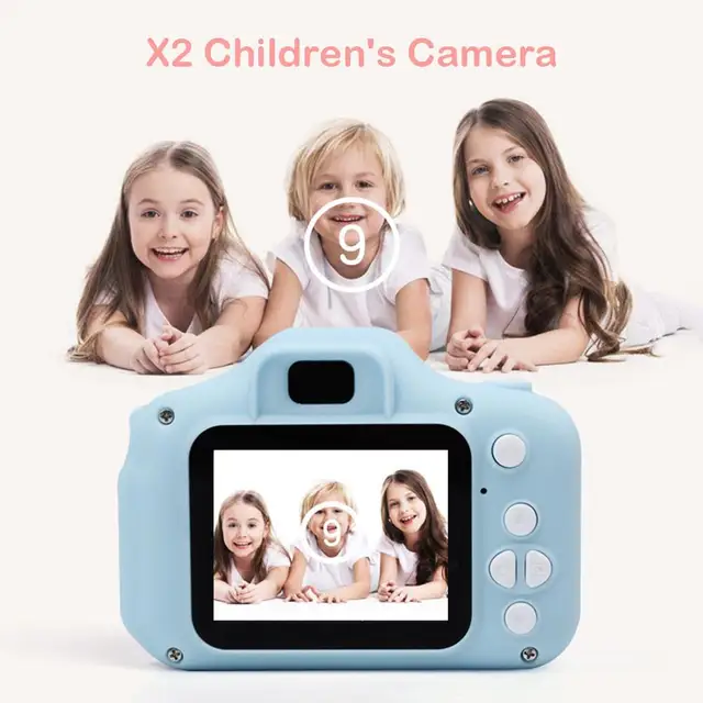 Mini cámara fotográfica digital 1080P para niños, Cámara de vídeo compacta para niños, juguete educativo, regalo de cumpleaños 2