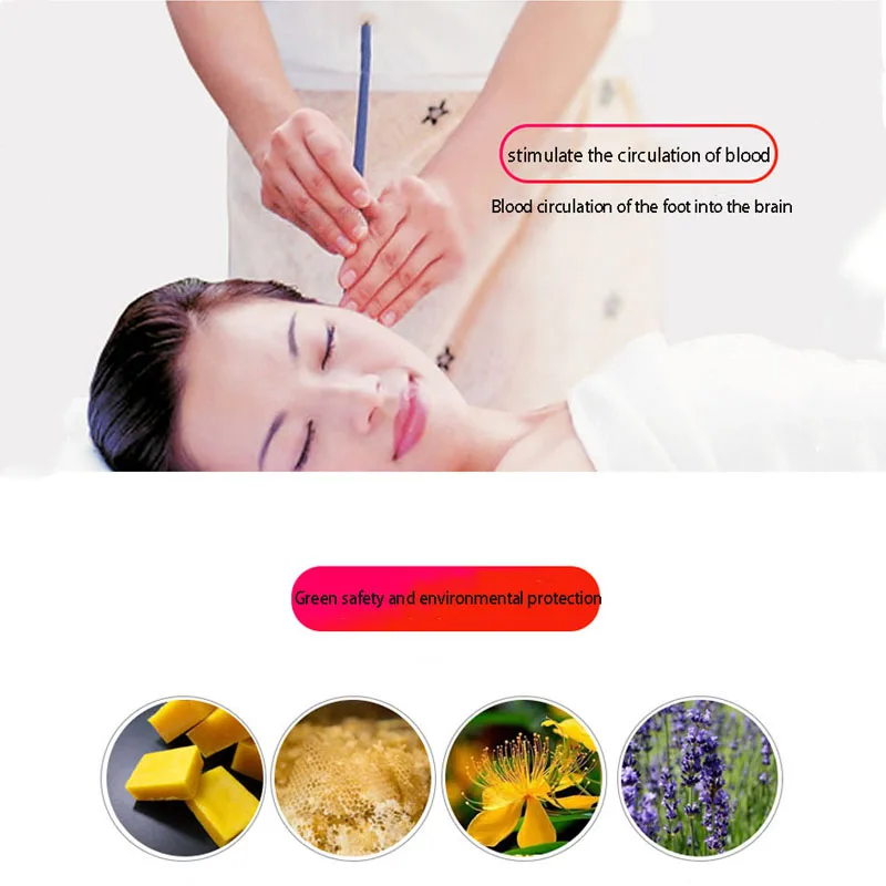 200pcs Ear Wax Cleaner Fragrance Candle Ear Candling Candles Coning Beewax Natural Ear Candle Therapy Straight Style Care