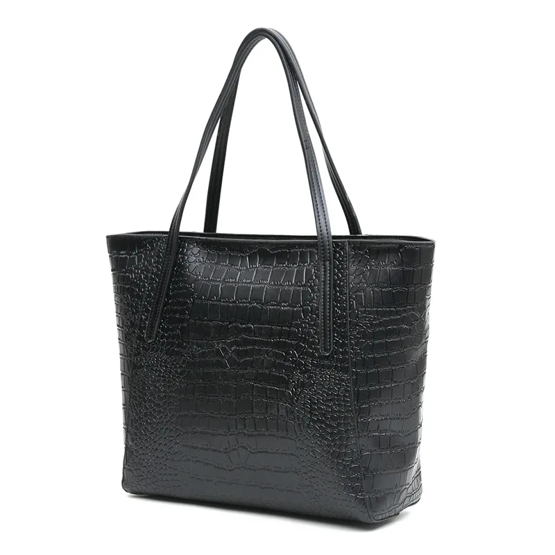 

2017 New Style WOMEN'S Leather Bags Fashion Crocodile Pattern Women's Large Capacity Handbag Bucket Type