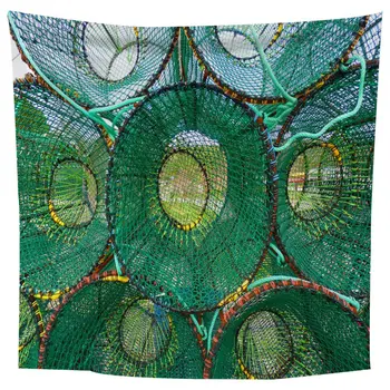

Green fishing net Square 1.5*1.8m Wall Hanging Carpet Bedroom Decoration Beautiful Scenery Painting